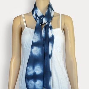 Navy Blue Tie Dye Scarf